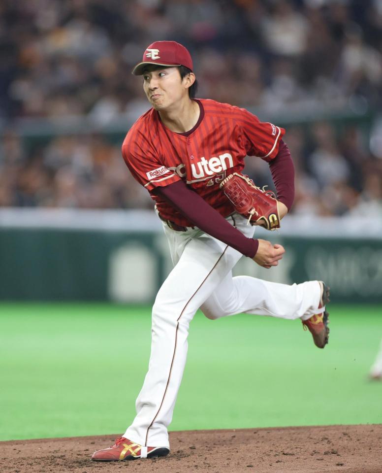 先発し力投する楽天・荘司康誠＝東京ドーム（撮影・石井剣太郎）