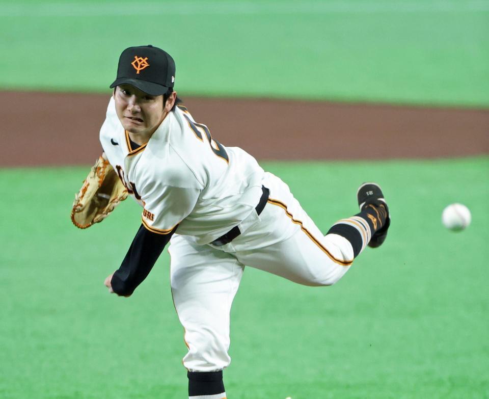 先発し力投する竹丸（撮影・石井剣太郎）