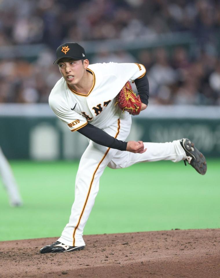 力投する赤星（撮影・石井剣太郎）