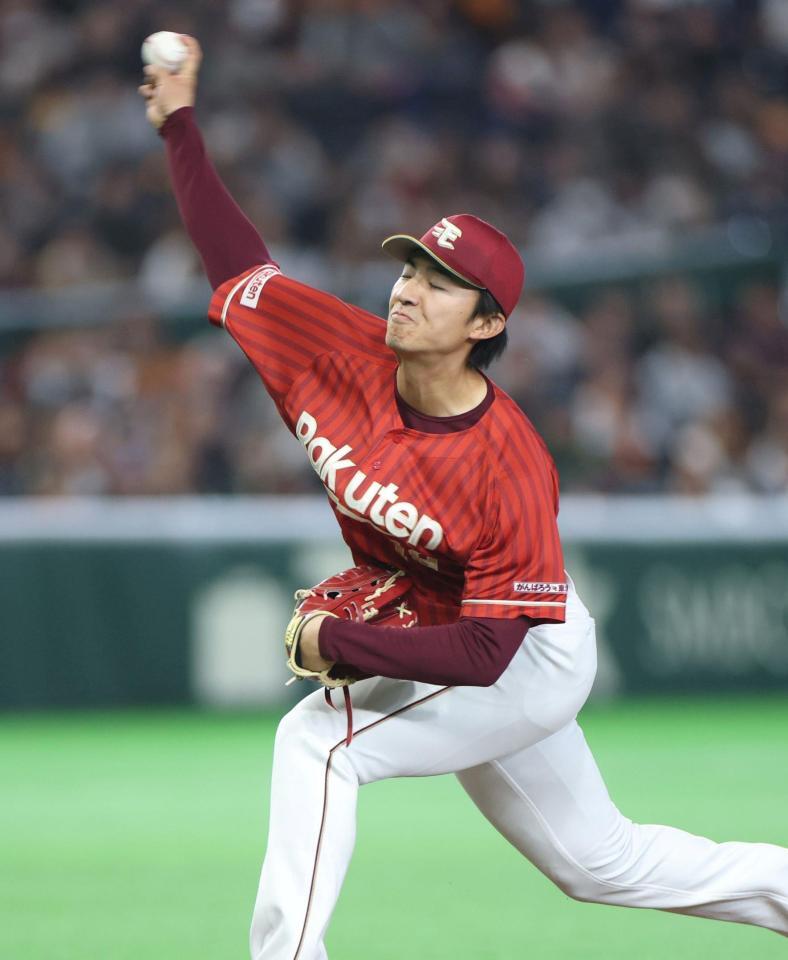 先発し力投する楽天・荘司康誠＝東京ドーム（撮影・石井剣太郎）