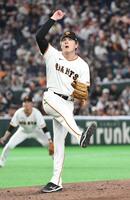 ５回３安打無失点の好投を見せたハワード（撮影・佐藤厚）