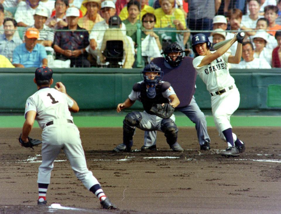 ９８年夏の甲子園で横浜・松坂と対戦するＰＬ学園・古畑