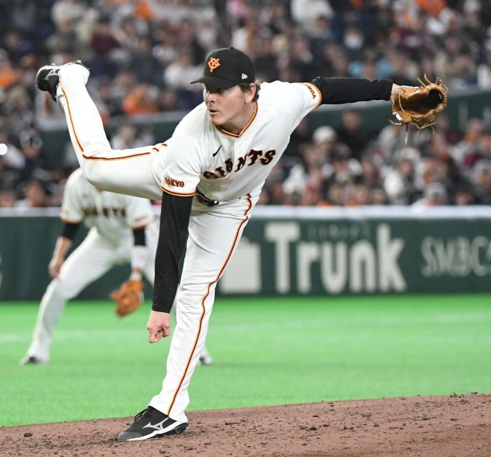 ５回３安打無失点の好投を見せたハワード（撮影・佐藤厚）