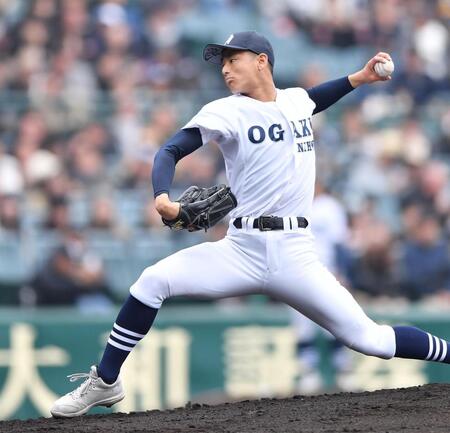 力投する大垣日大・竹岡大貴（撮影・開出牧）