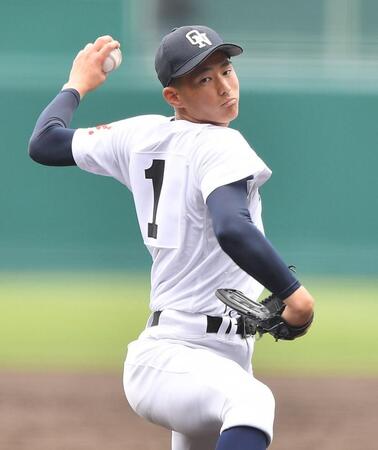 力投する大垣日大・竹岡大貴（撮影・開出牧）