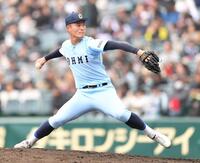 力投する近江・上田健介（撮影・開出牧）