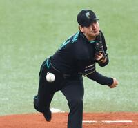 １回、力投する有原（撮影・中島達哉）