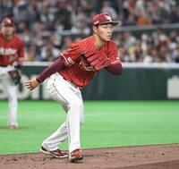 巨人打線に立ち向かう藤原（撮影・佐藤厚）