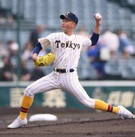 力投する帝京長岡・工藤壱朗（撮影・開出牧）