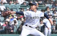 帝京戦に２番手で登板した中京大中京・太田