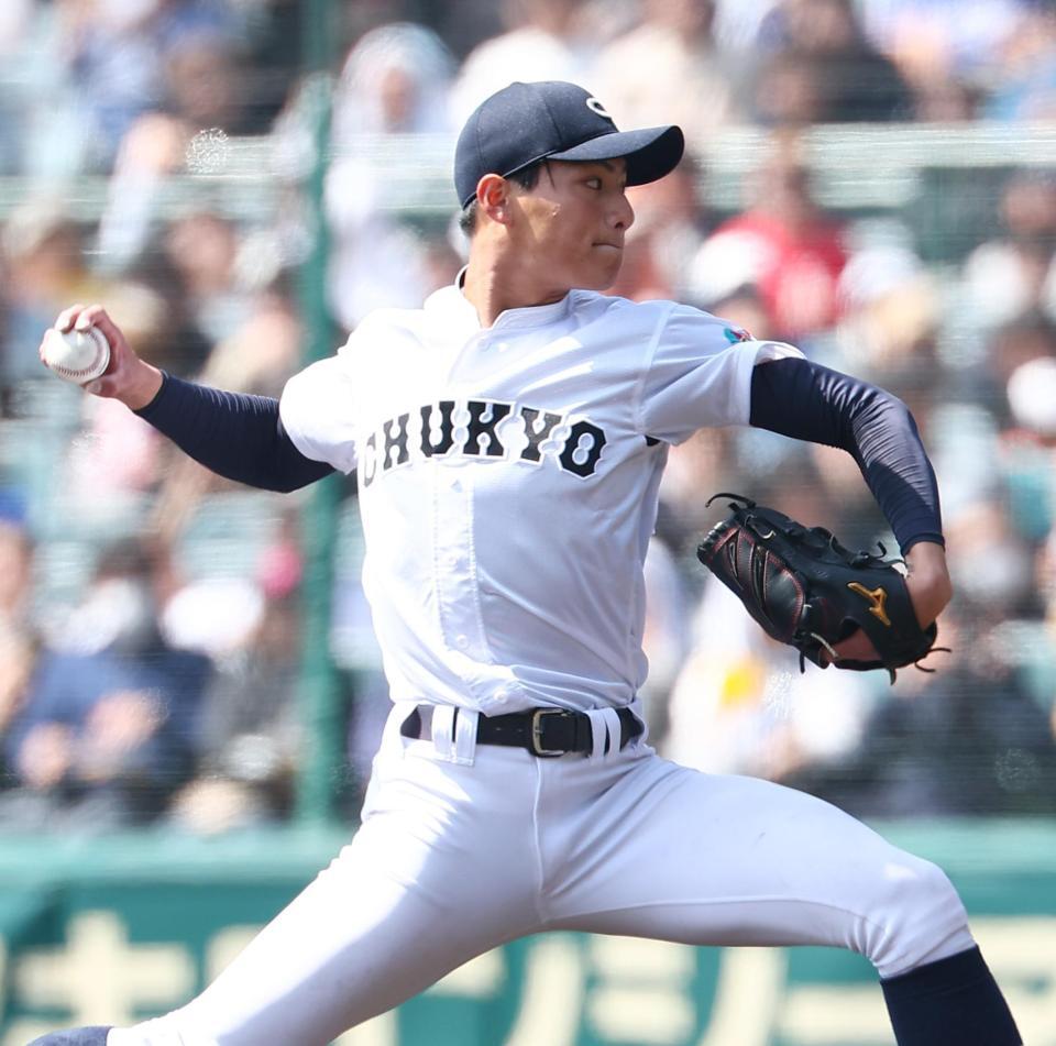 ※友好社帝京戦に先発する中京大中京・安藤