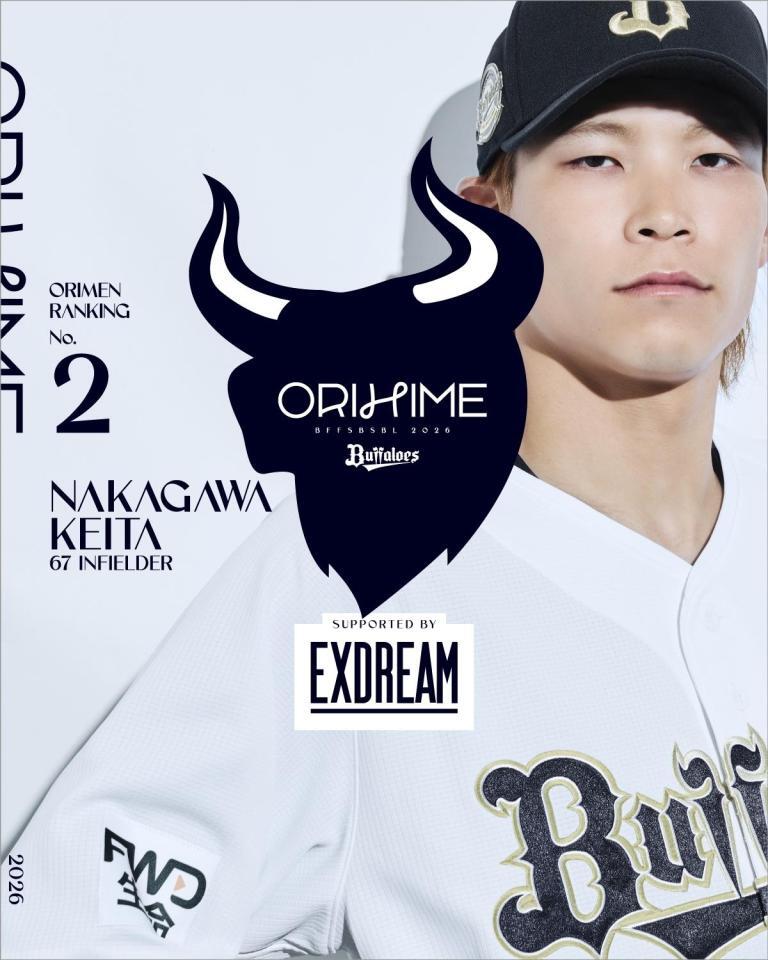 中川圭太（球団提供）