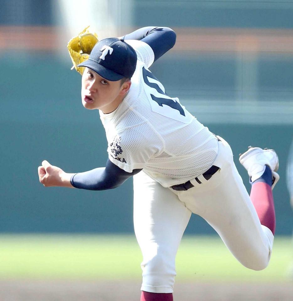 　完封でチームを勝利に導いた大阪桐蔭・川本（撮影・開出牧）