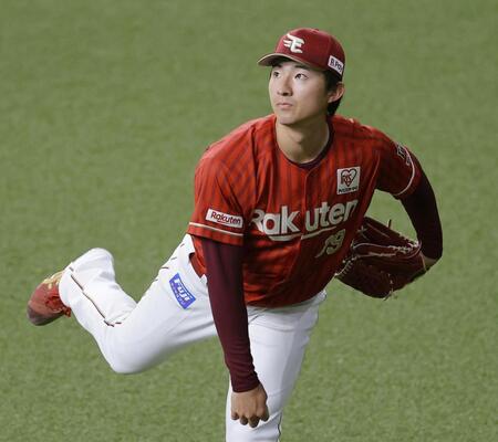 　キャッチボールで調整する荘司