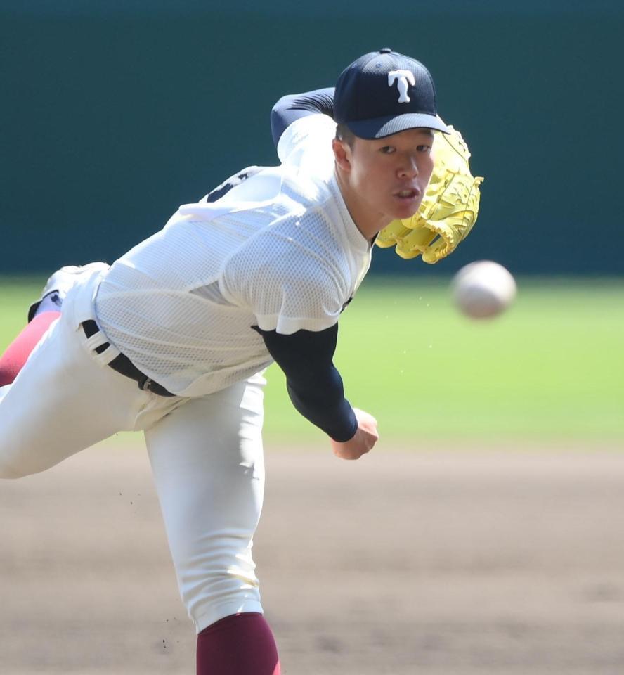 力投する大阪桐蔭・吉岡貫介（撮影・開出牧）