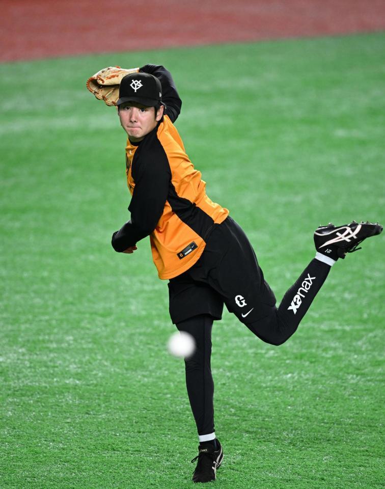 キャッチボールで調整する竹丸