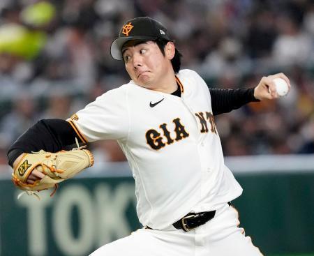 　６回１失点と役割を果たした巨人先発の竹丸＝東京ドーム