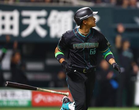 １回、ソロを放つ万波（撮影・中島達哉）