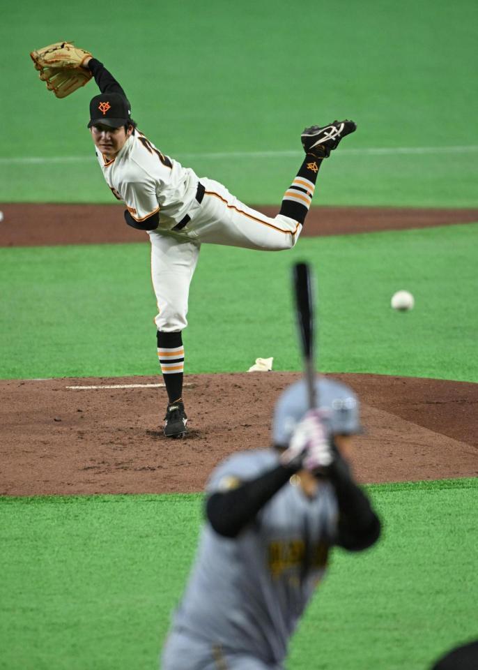 阪神戦に先発した竹丸