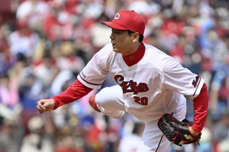 広１-０中（２９日）　栗林がプロ初先発で完封