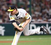 日本ハム戦に先発するスチュワート・ジュニア（撮影・中島達哉）