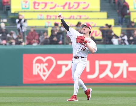 キャッチボールをする前田健（撮影・佐々木彰尚）