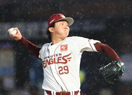 ７回に登板した田中千（撮影・佐々木彰尚）