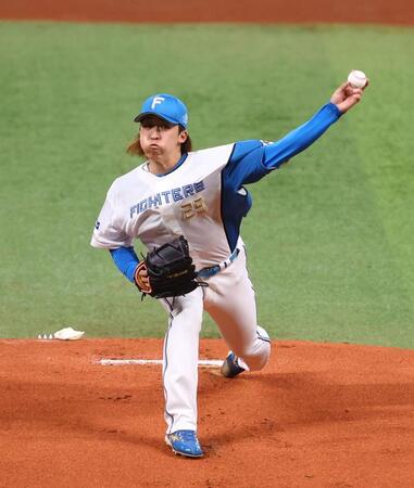 ロッテ戦に先発する細野（撮影・中島達哉）
