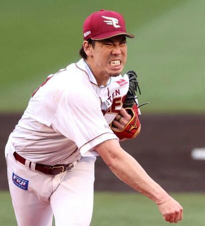 　ソフトバンク相手に力投する前田（撮影・佐々木彰尚）