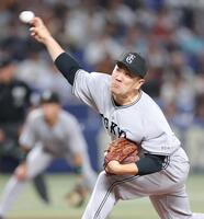 中日戦に先発し力投する田中将（撮影・西岡正）