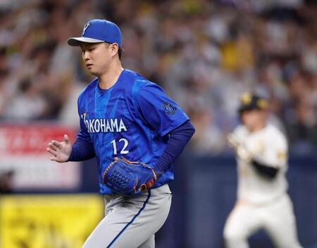 １回、佐藤輝に先制の適時二塁打を許した竹田（撮影・西田忠信）