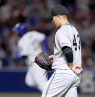 ５回、サノーに先制２ランを浴びた則本（撮影・西岡正）