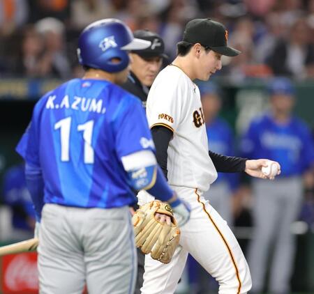 ４回、林に適時打を浴び、ＤｅＮＡに先制を許した竹丸（撮影・西岡正）