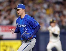 １回、佐藤輝に先制の適時二塁打を許した竹田（撮影・西田忠信）