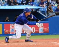 ８回、サードゴロに倒れる田中（撮影・持木克友）