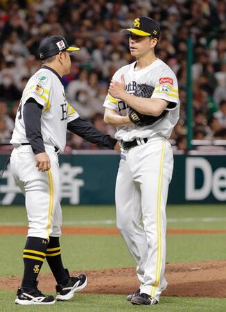 ５回途中、６失点で降板する大関