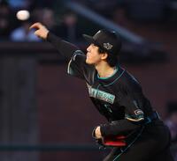 力投する北山（撮影・金田祐二）