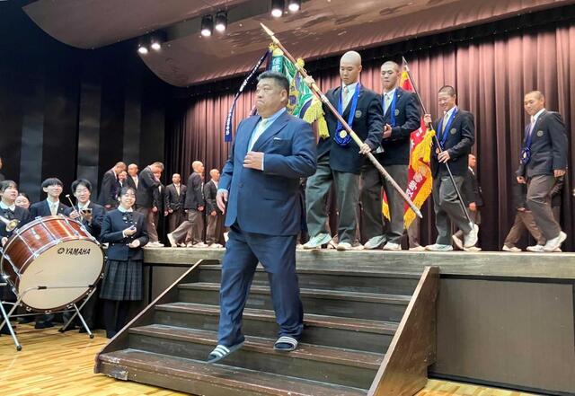 　優勝報告会に参加した西谷監督