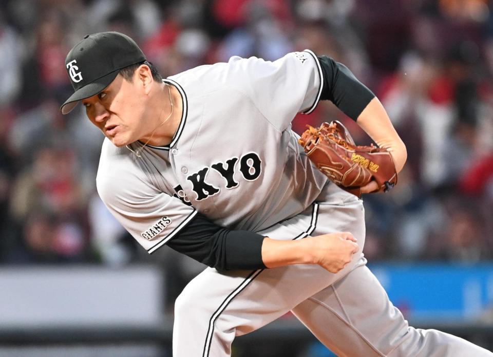 力投する先発の田中将