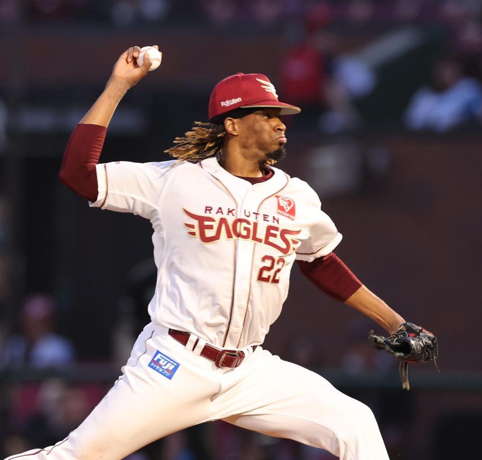 ウレーニャ力投する（撮影・金田祐二）