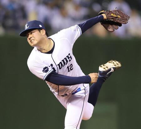 力投する渡辺（撮影・金田祐二）