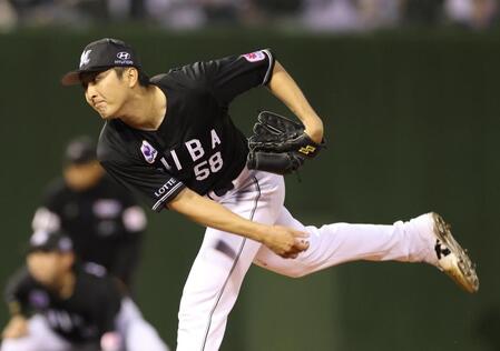 力投する河村（撮影・金田祐二）