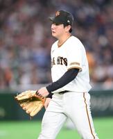 ６回途中で降板した竹丸（撮影・開出牧）
