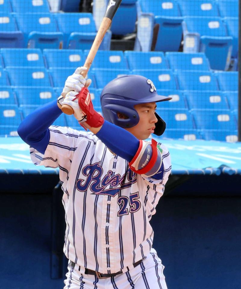 今季１号をマークした立正大・椎木