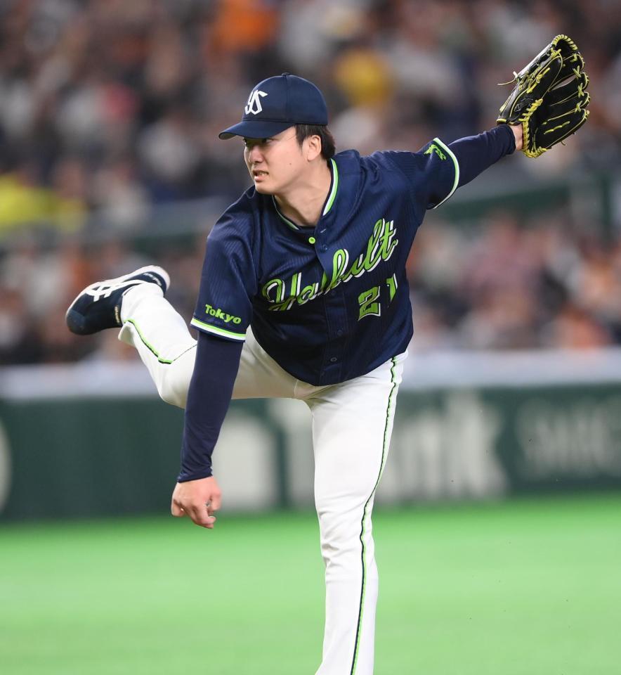 力投する吉村（撮影・開出牧）