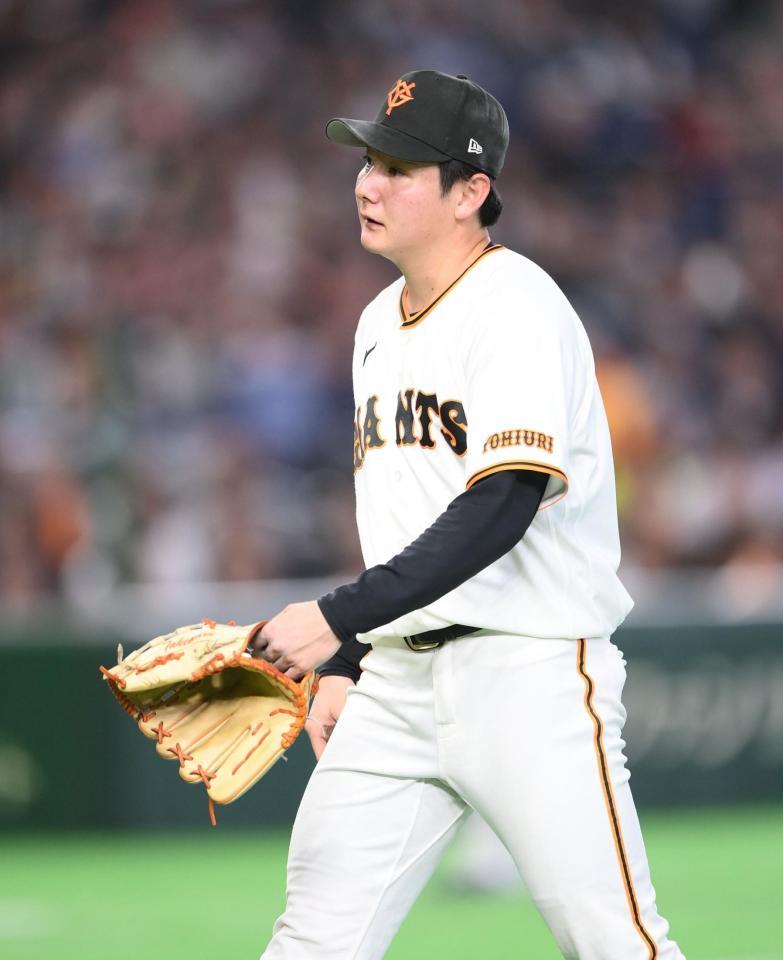 ６回途中で降板した竹丸（撮影・開出牧）