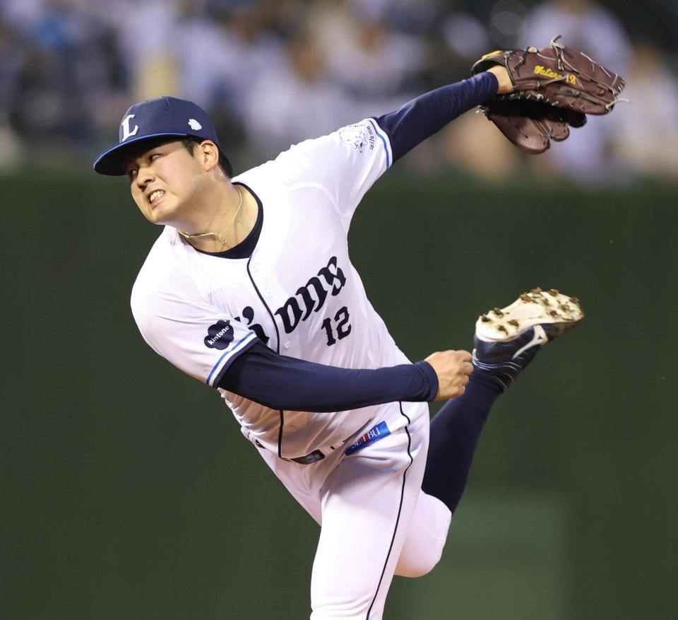 力投する渡辺（撮影・金田祐二）