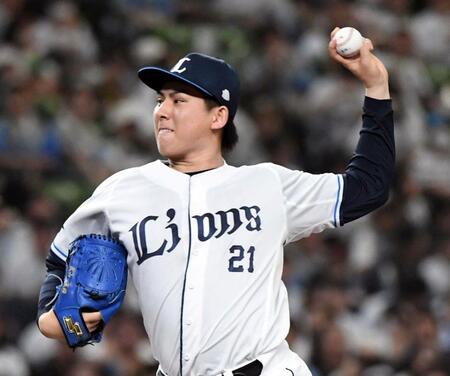 ロッテ打線に立ち向かう武内（撮影・佐藤厚）