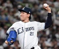 ロッテ打線に立ち向かう武内（撮影・佐藤厚）