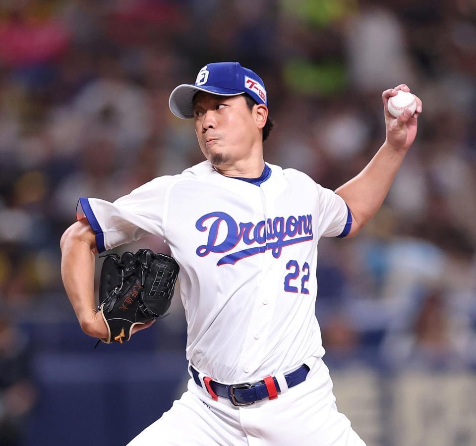 力投する先発の大野（撮影・西田忠信）